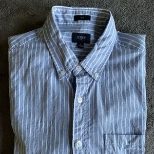 J.Crew button down in blue stripe in medium
